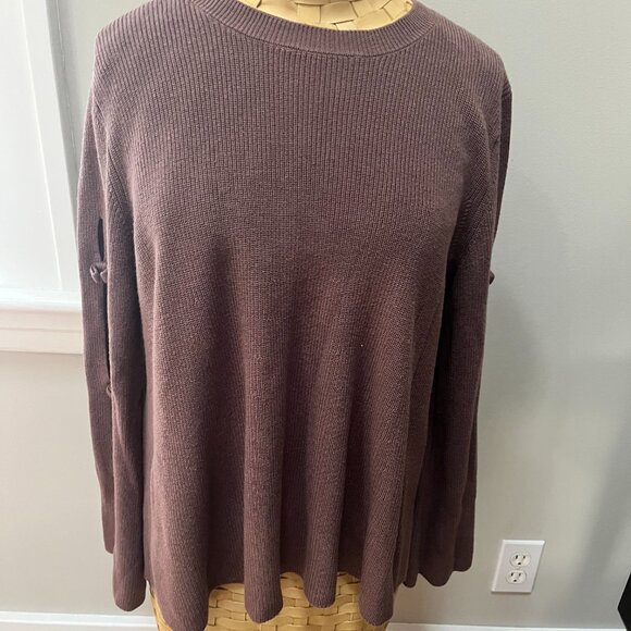 Charlie Paige Sweater with Sweet Bow Cut-Out Sleeves, Size S/M - Picture 1 of 3